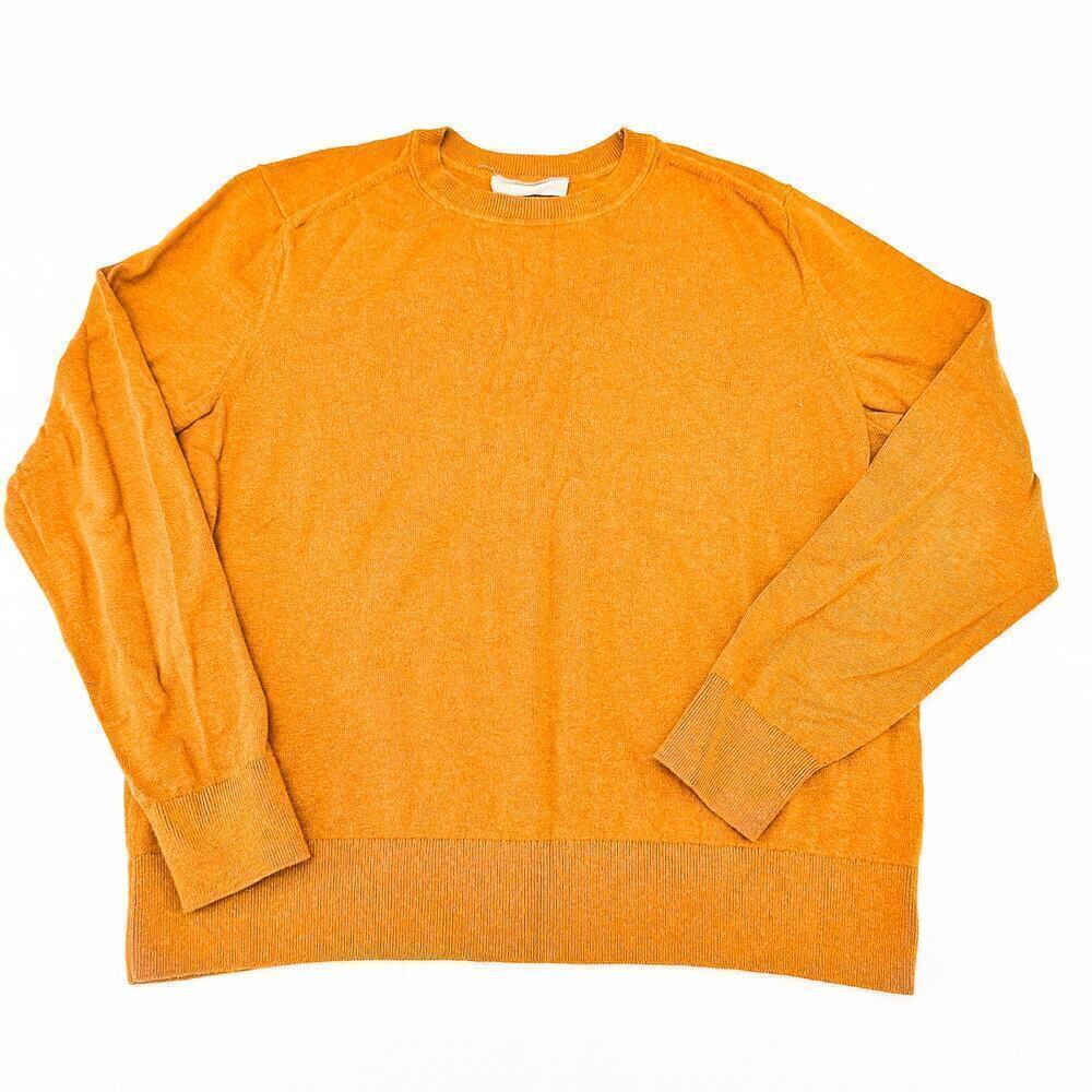 Everlane Tan/Brown Long Sleeve Sweater 100% Organic Cotton Size Medium